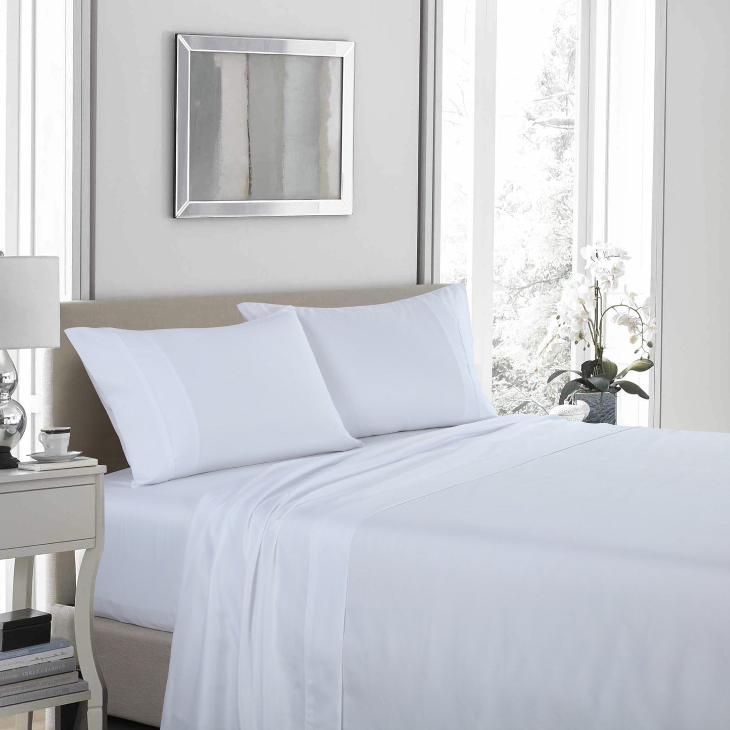 Royal Comfort 1200Tc Ultrasoft 4 Piece Sheet Set King White