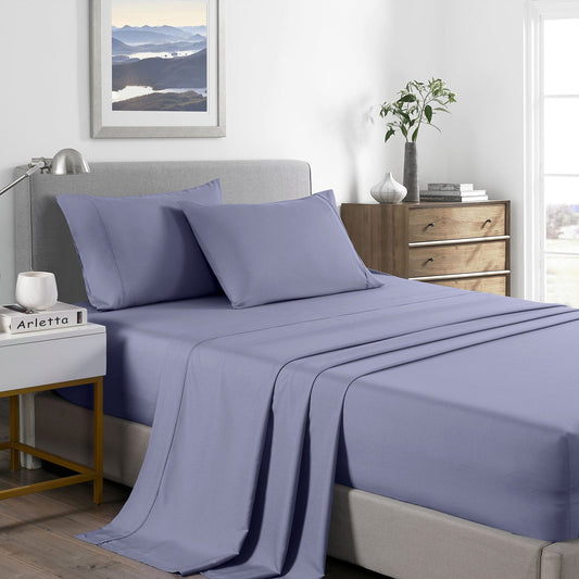 Royal Comfort Bamboo Cooling 2000Tc Sheet Set - King-Lilac Grey