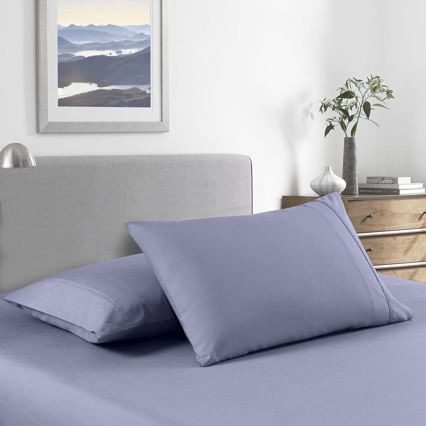 Royal Comfort Bamboo Cooling 2000Tc Sheet Set - King-Lilac Grey