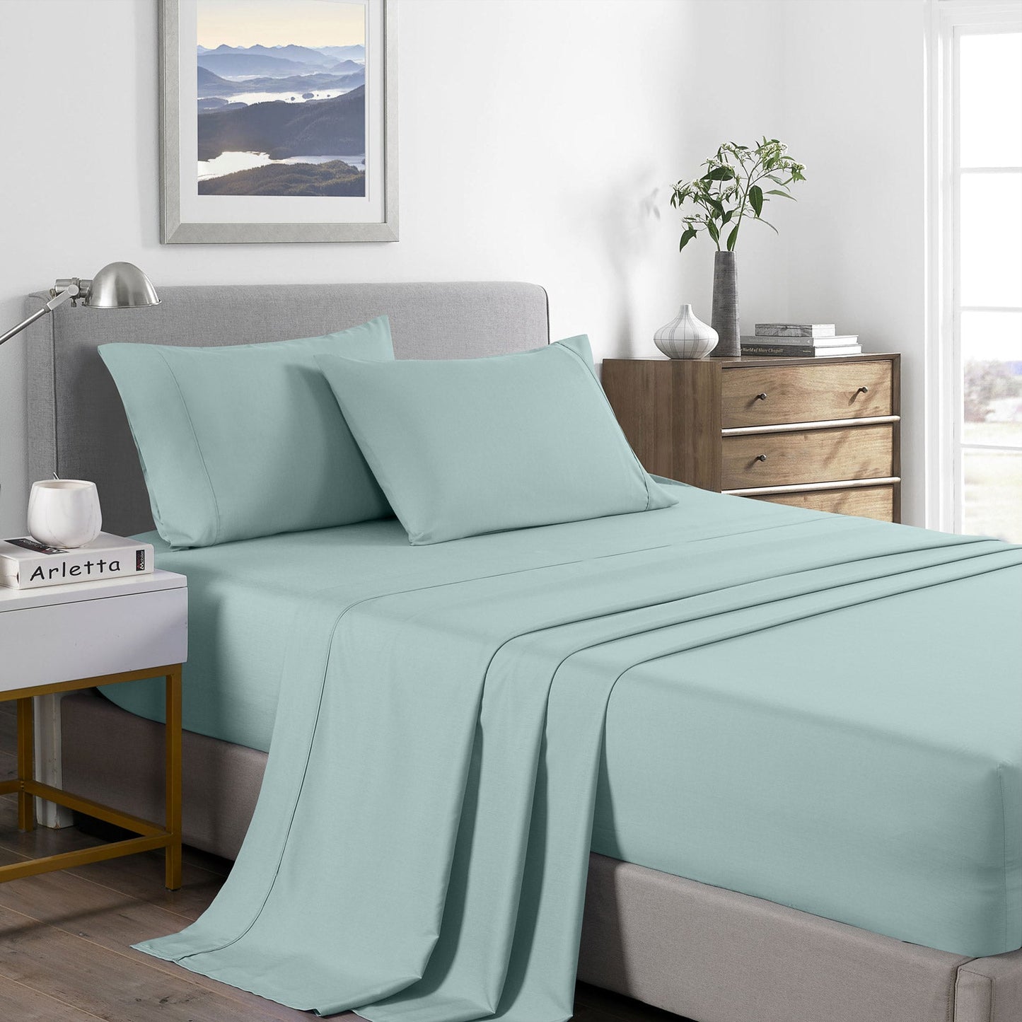 Royal Comfort Bamboo Cooling 2000Tc Sheet Set Single Frost