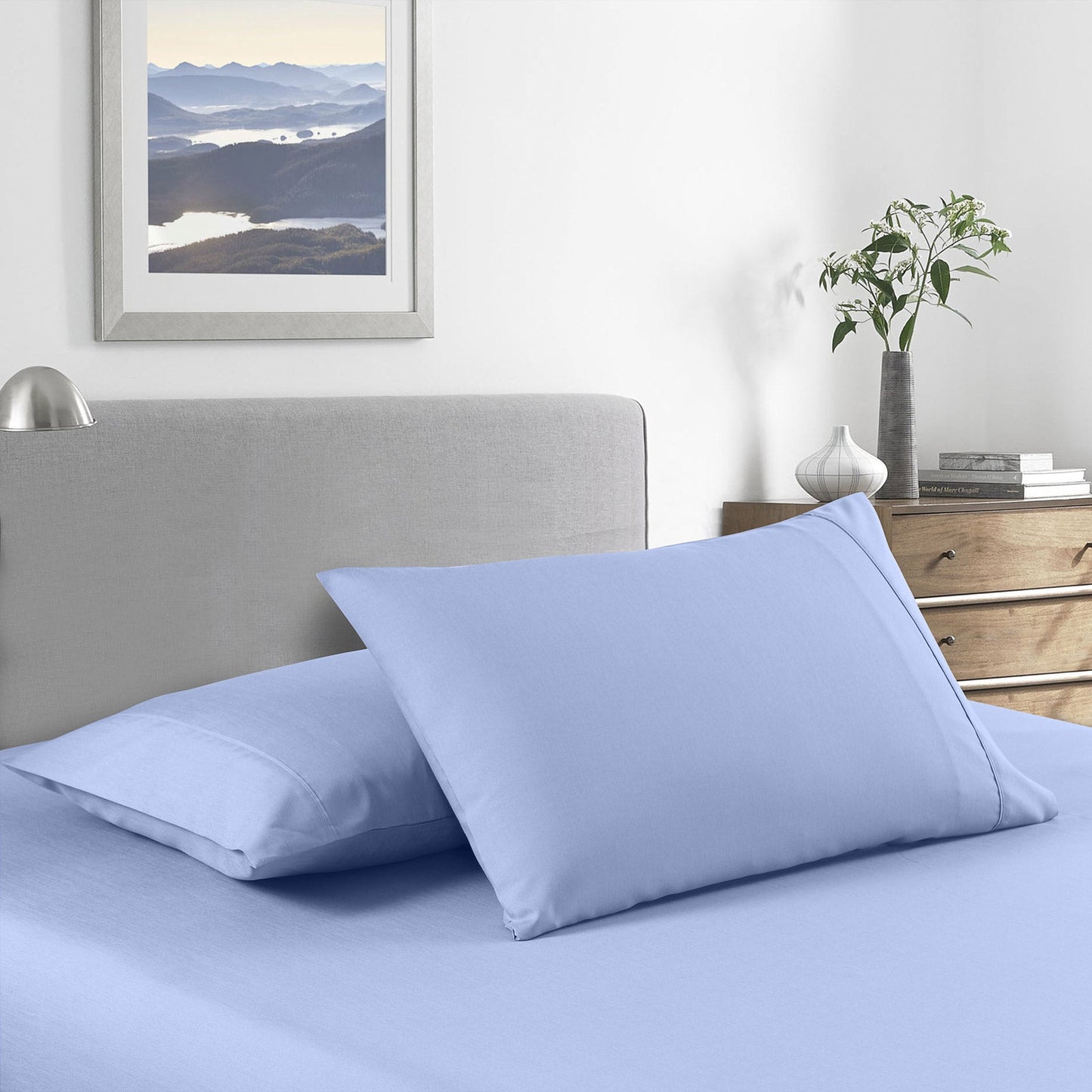 Royal Comfort Bamboo Cooling 2000Tc Sheet Set Single Light Blue