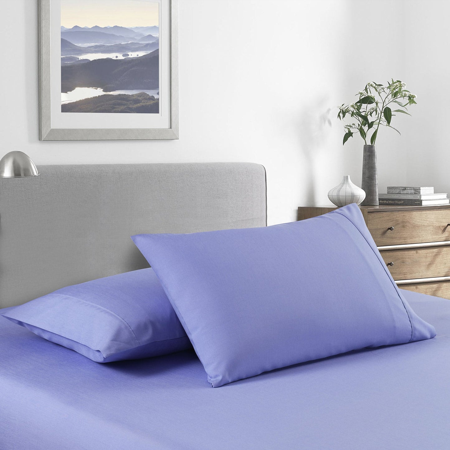 Royal Comfort Bamboo Cooling 2000Tc Sheet Set Single Mid Blue