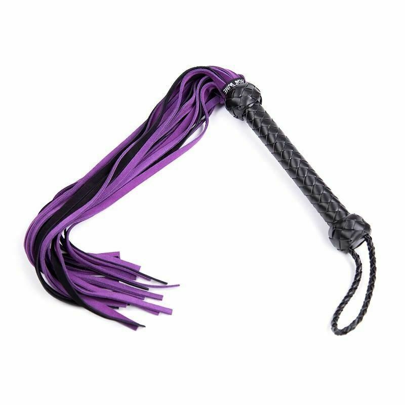Purple Flogger Spanking Whip Impact Play Bondage Kink Fetish