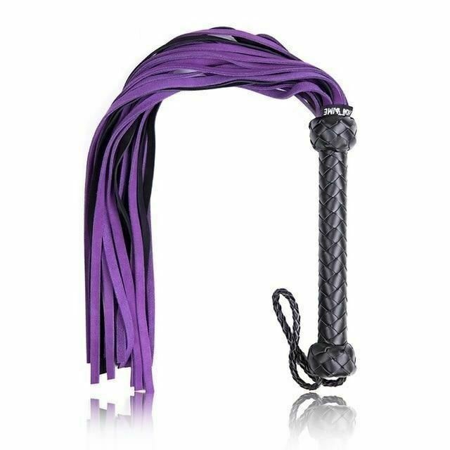 Purple Flogger Spanking Whip Impact Play Bondage Kink Fetish
