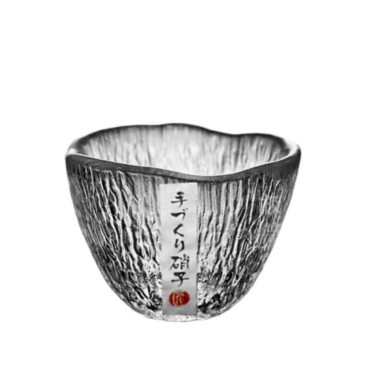 Small Personal Cup Tea Tasting Hammer Patterned Kung Fu Heat Resistant Glass Single