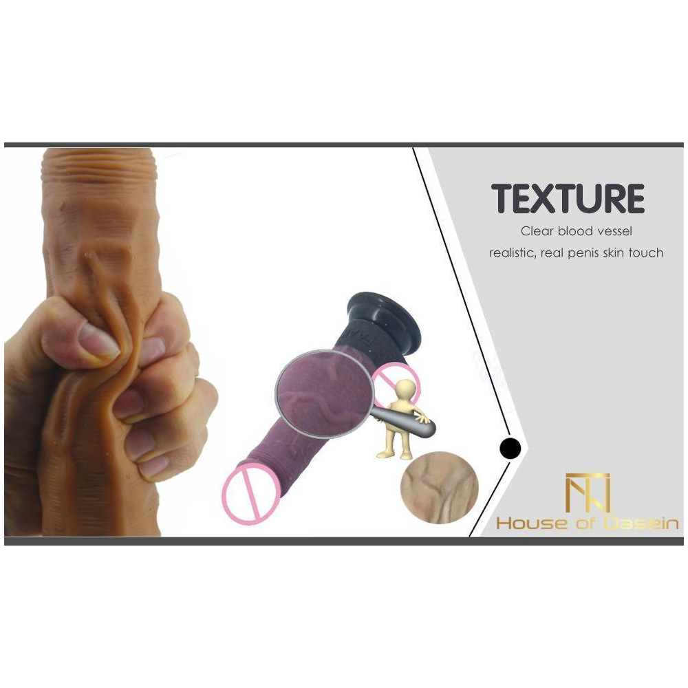 20Cm Silicone Realistic Dildo Butt Plug Anal Black