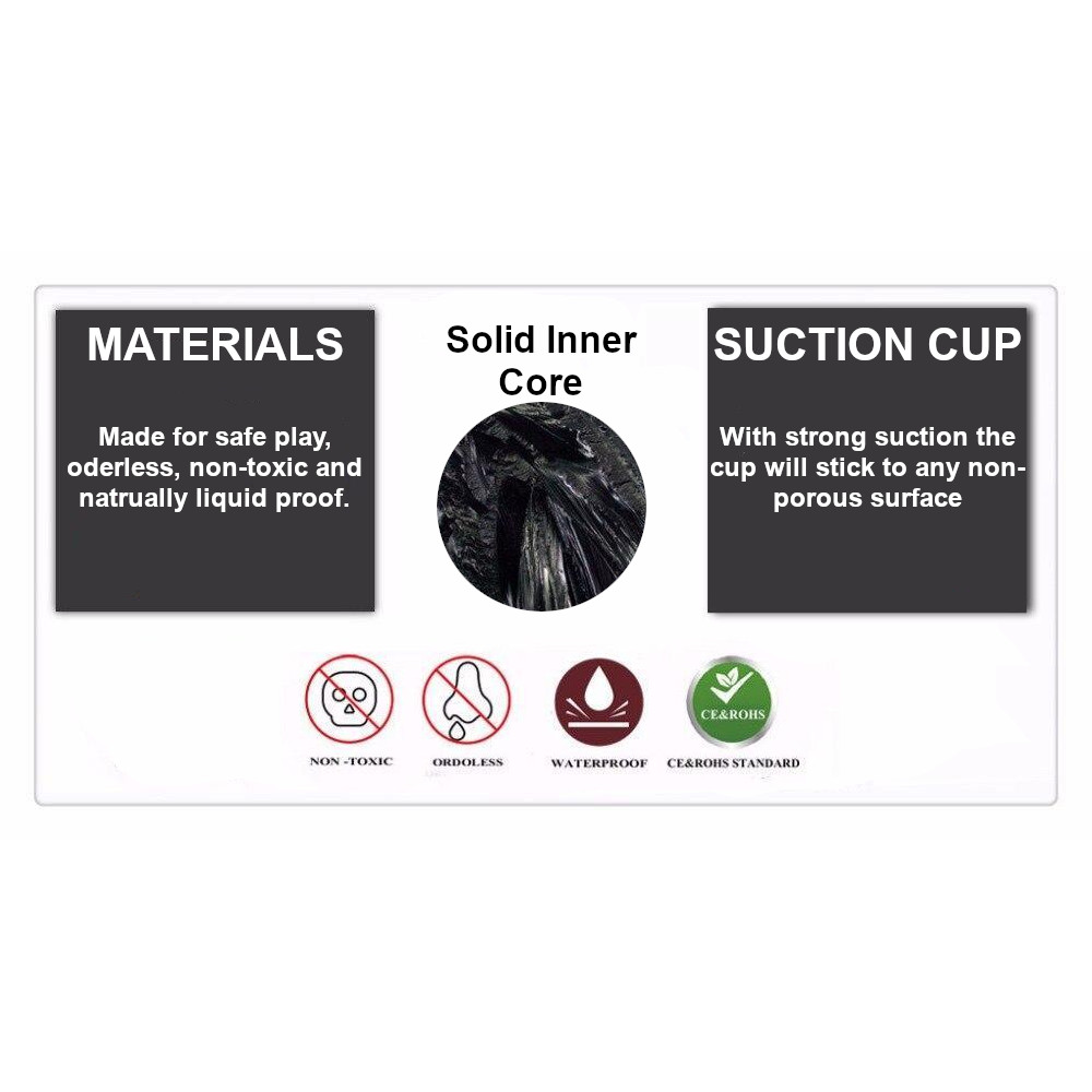 20Cm Silicone Realistic Dildo Butt Plug Anal Black