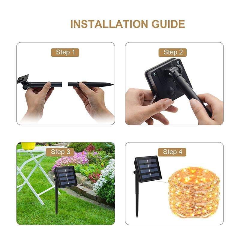 Fairy Lights 20M 200Leds Solar String Outdoor Lighting Garden Decorations