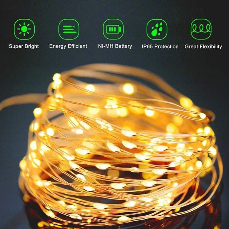 Fairy Lights 20M 200Leds Solar String Outdoor Lighting Garden Decorations