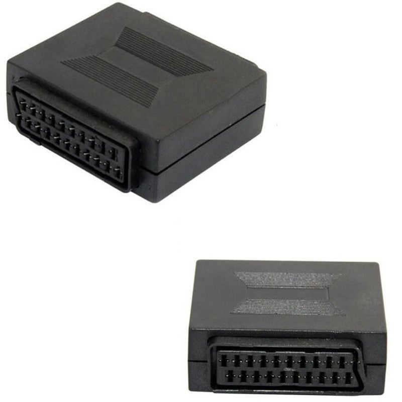 21 Pin Scart Coupler Joiner Adapter Female To Sockets Joint Connector