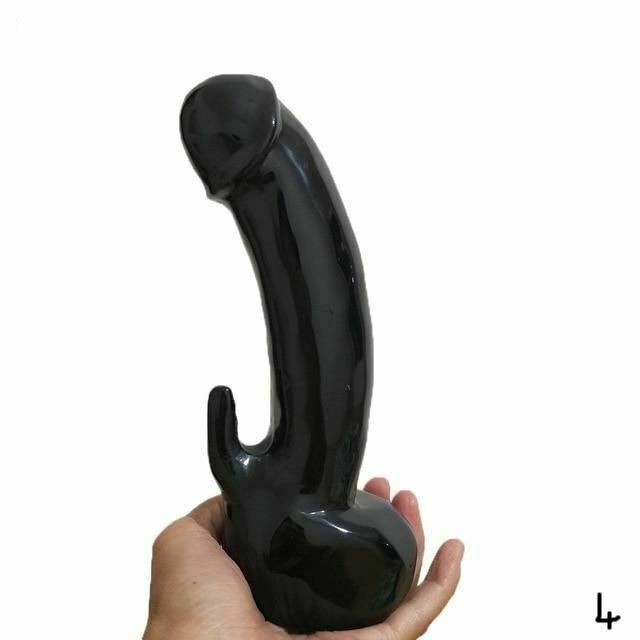 Natural Black Obsidian Massage Wand Dildo Sex Toys Women