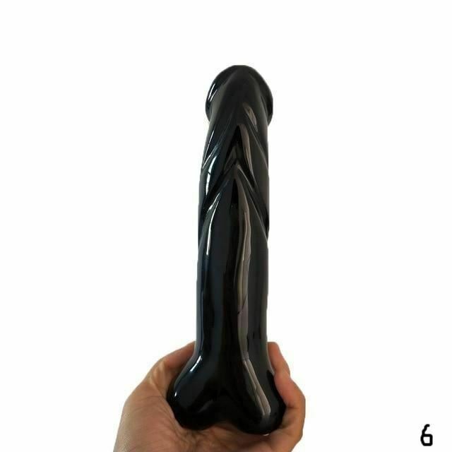 Natural Black Obsidian Massage Wand Dildo Sex Toys Women