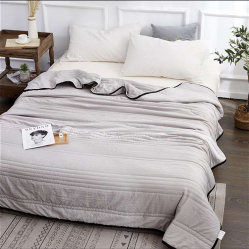1 Sets of Hod Health & Home 1 Sets Of Cooling Blankets Pure Color Summer Quilt Plain Compressible
