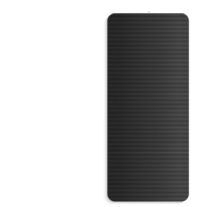 Yoga Mat 10Mm Thick Non Slip Exercise Pad Grey Black