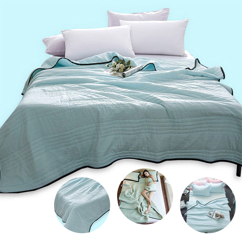 1 Sets of Hod Health & Home 1 Sets Of Cooling Blankets Pure Color Summer Quilt Plain Compressible