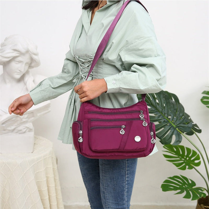 Women Shoulder Bag Multi-Pocket Design Waterproof Casual Crossbody