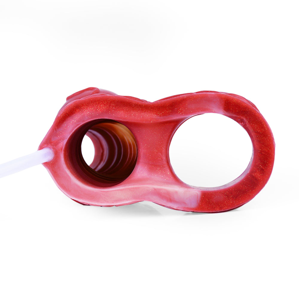 Theodore Textured Red Medium Squirting Penis Sleeve