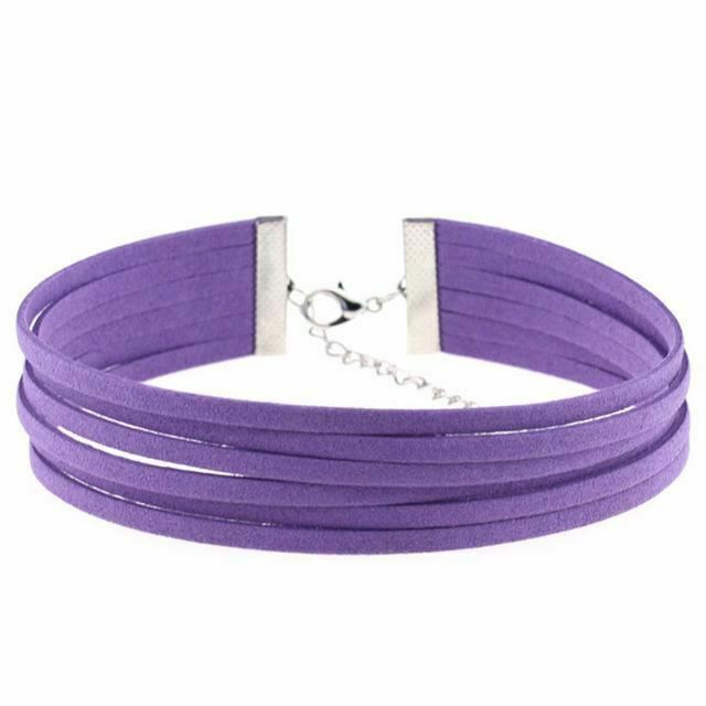 Bdsm Day Collar Colourful Velvet Choker Kink Fetish Dominant Submissive