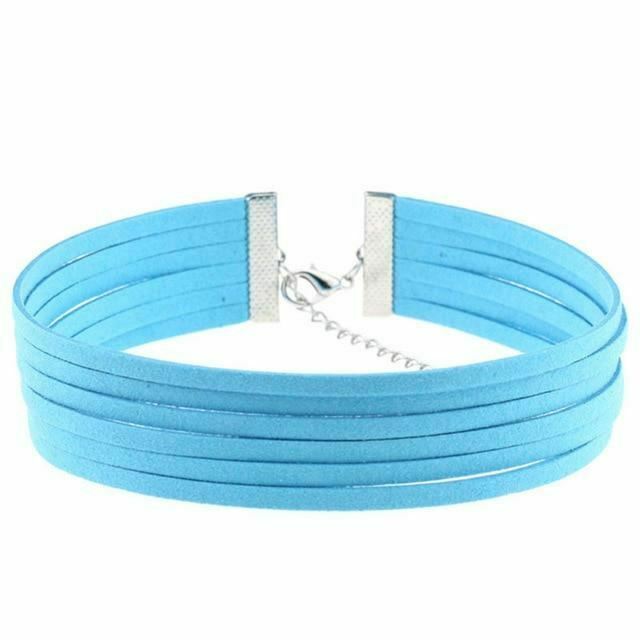 Bdsm Day Collar Colourful Velvet Choker Kink Fetish Dominant Submissive