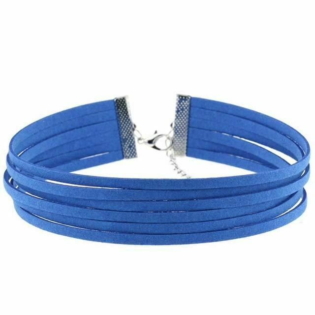 Bdsm Day Collar Colourful Velvet Choker Kink Fetish Dominant Submissive