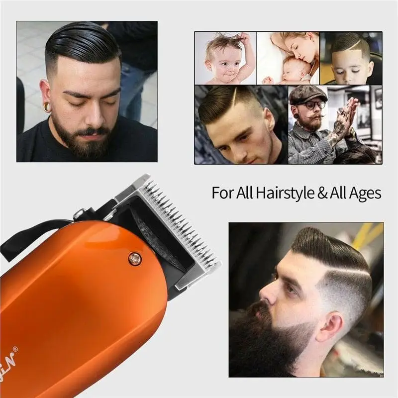 220 240V Household Trimmer Professional Classic Haircut Corded Clipper For Men Cutting Machine With Attachment Combs Ora