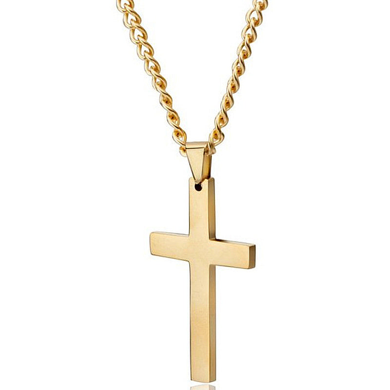 Classic Cross Necklace Men's Pendant Fashion Stainless Steel Jewelry Accessories