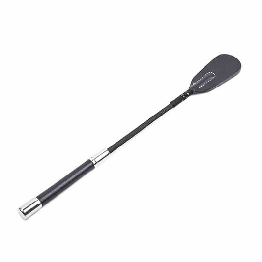 Black Leather Crop Bdsm Whip Impact Play Spanking Fetish Kink