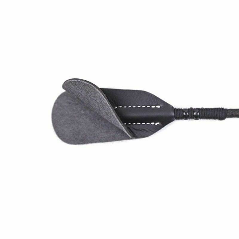 Black Leather Crop Bdsm Whip Impact Play Spanking Fetish Kink