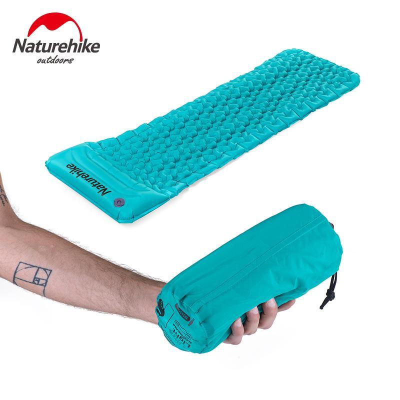 Purple Naturehike Outdoor Inflatable Sleeping Camping Mat Bag With Pillow