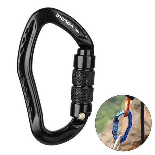 22Kn Auto Locking Gate Carabiner Black