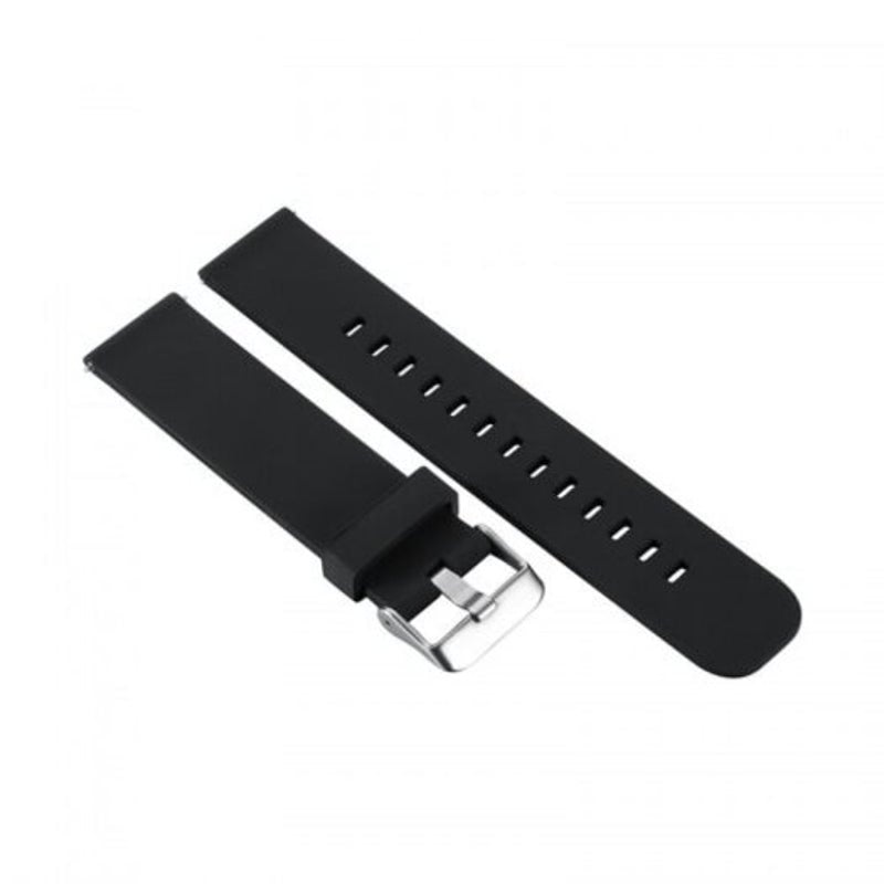 22Mm Replacement Sport Silicone Watch Band For Samsung Gear S3 Frontier Black