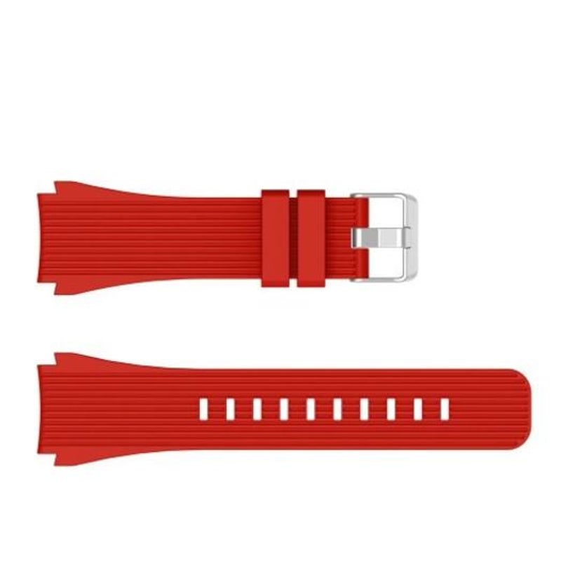22Mm Silicone Watch Strap Band For Samsung Gear S3 Classic / Frontier Red