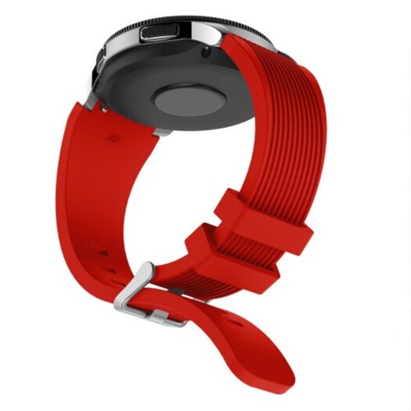 22Mm Silicone Watch Strap Band For Samsung Gear S3 Classic / Frontier Red