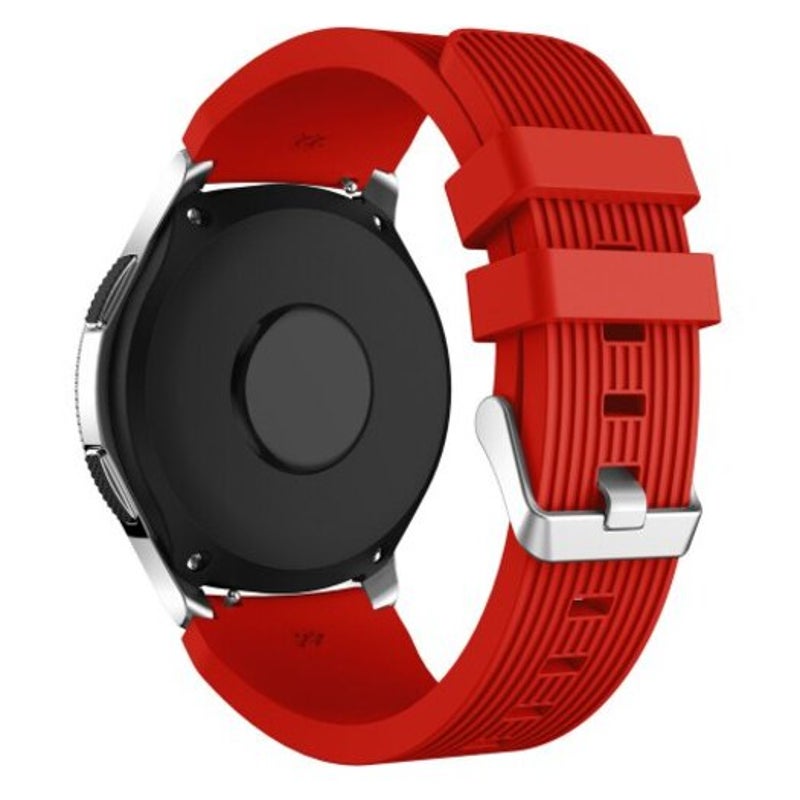 22Mm Silicone Watch Strap Band For Samsung Gear S3 Classic / Frontier Red