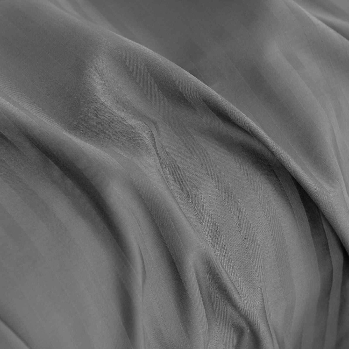 Royal Comfort 1200 Thread Count Damask Stripe Cotton Blend Sheet Sets King Charcoal Grey
