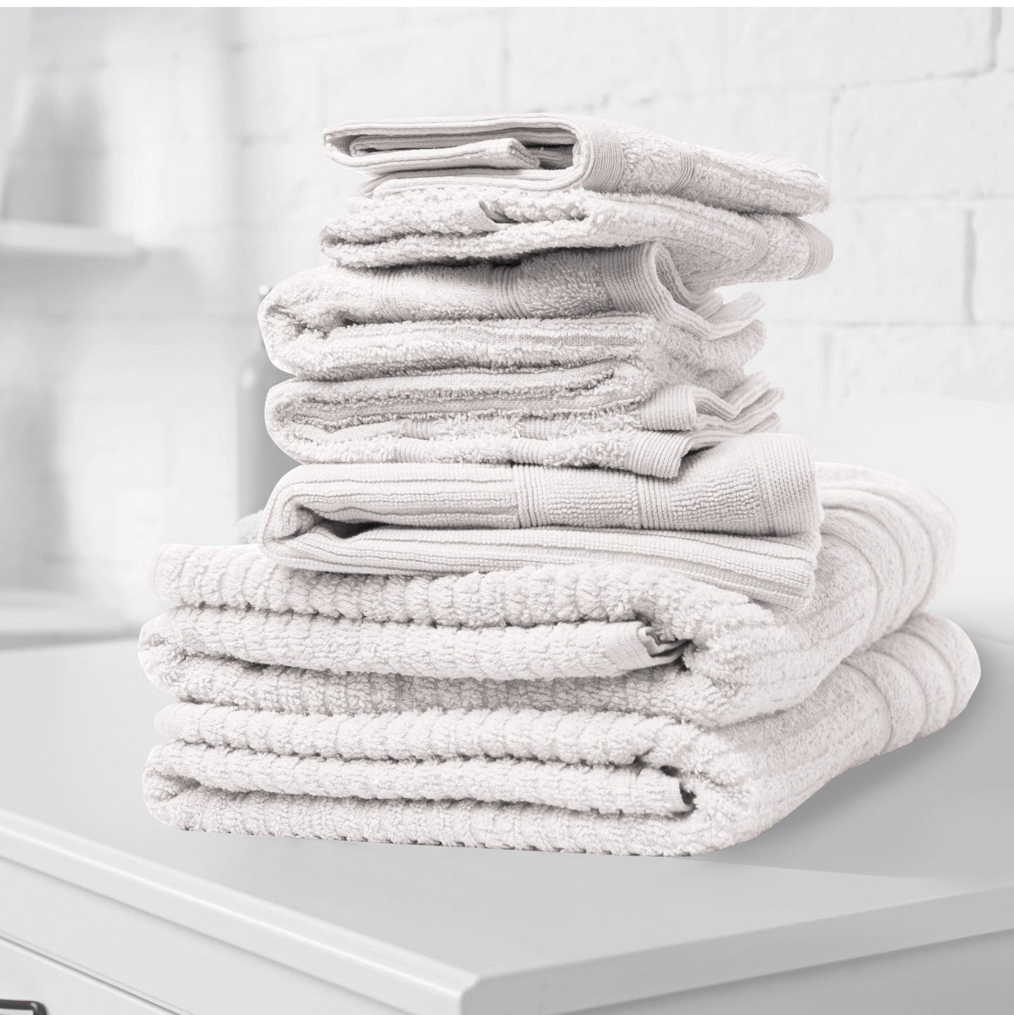 Royal Comfort Eden Egyptian Cotton 600 Gsm 8 Piece Towel Pack White
