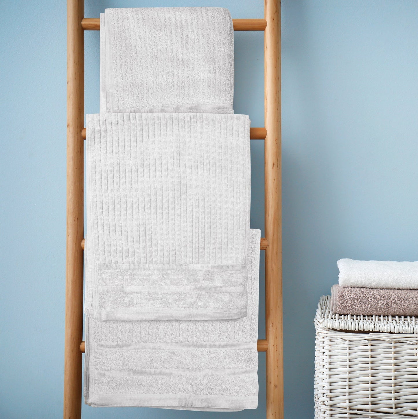 Royal Comfort Eden Egyptian Cotton 600 Gsm 8 Piece Towel Pack White