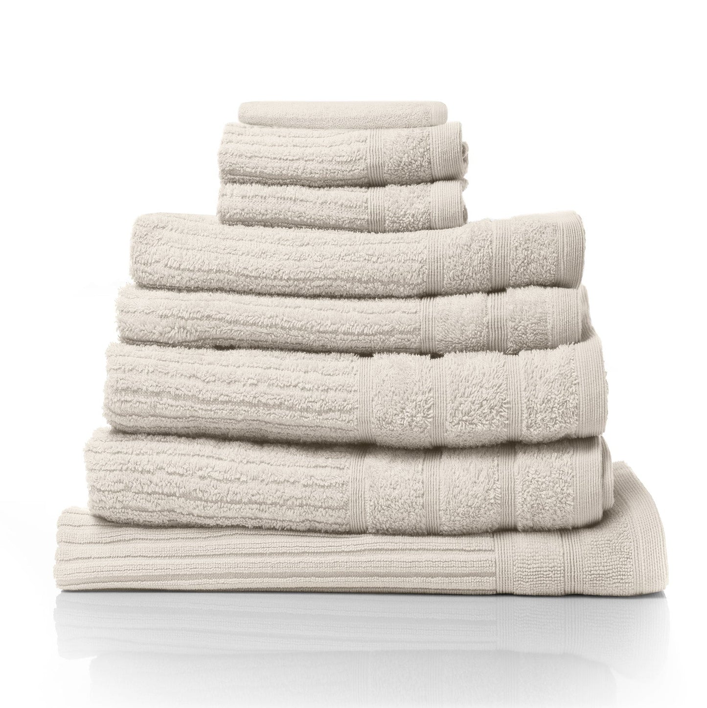 Royal Comfort Eden Egyptian Cotton 600 Gsm 8 Piece Towel Pack White