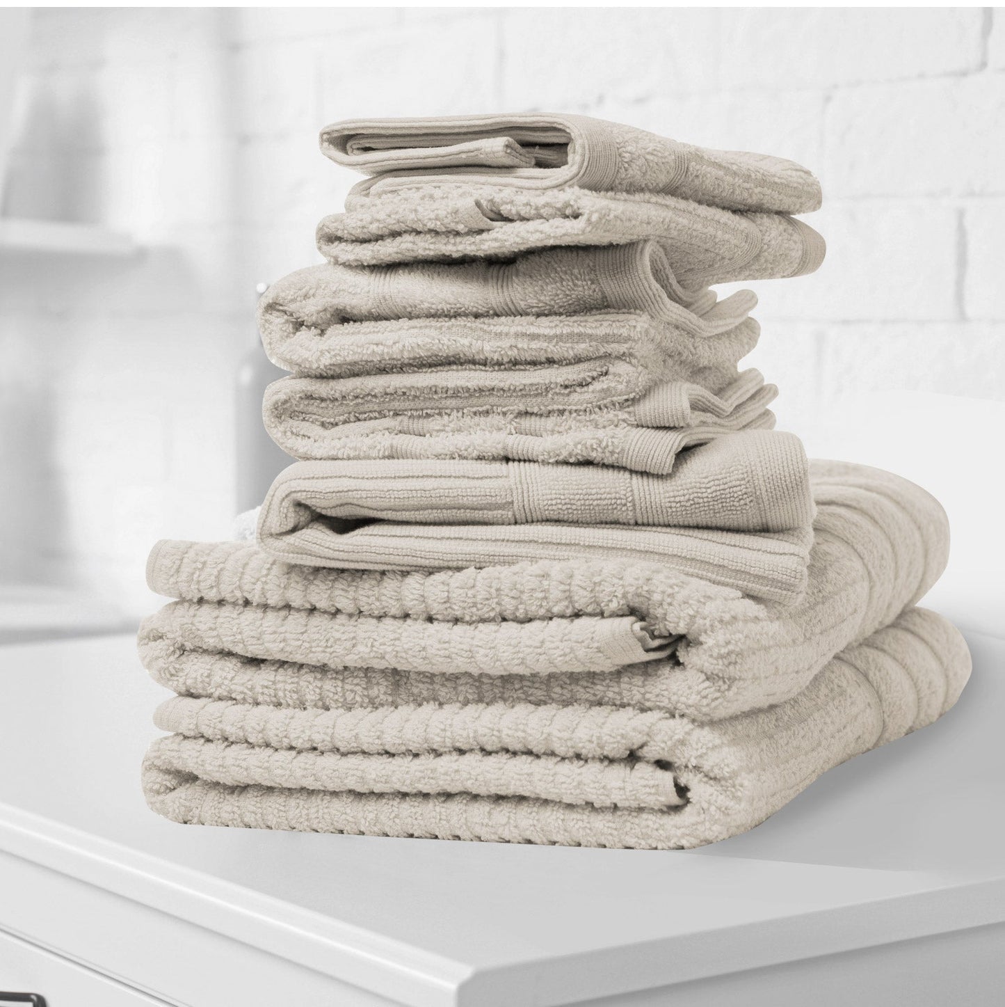 Royal Comfort Eden Egyptian Cotton 600 Gsm 8 Piece Towel Pack White