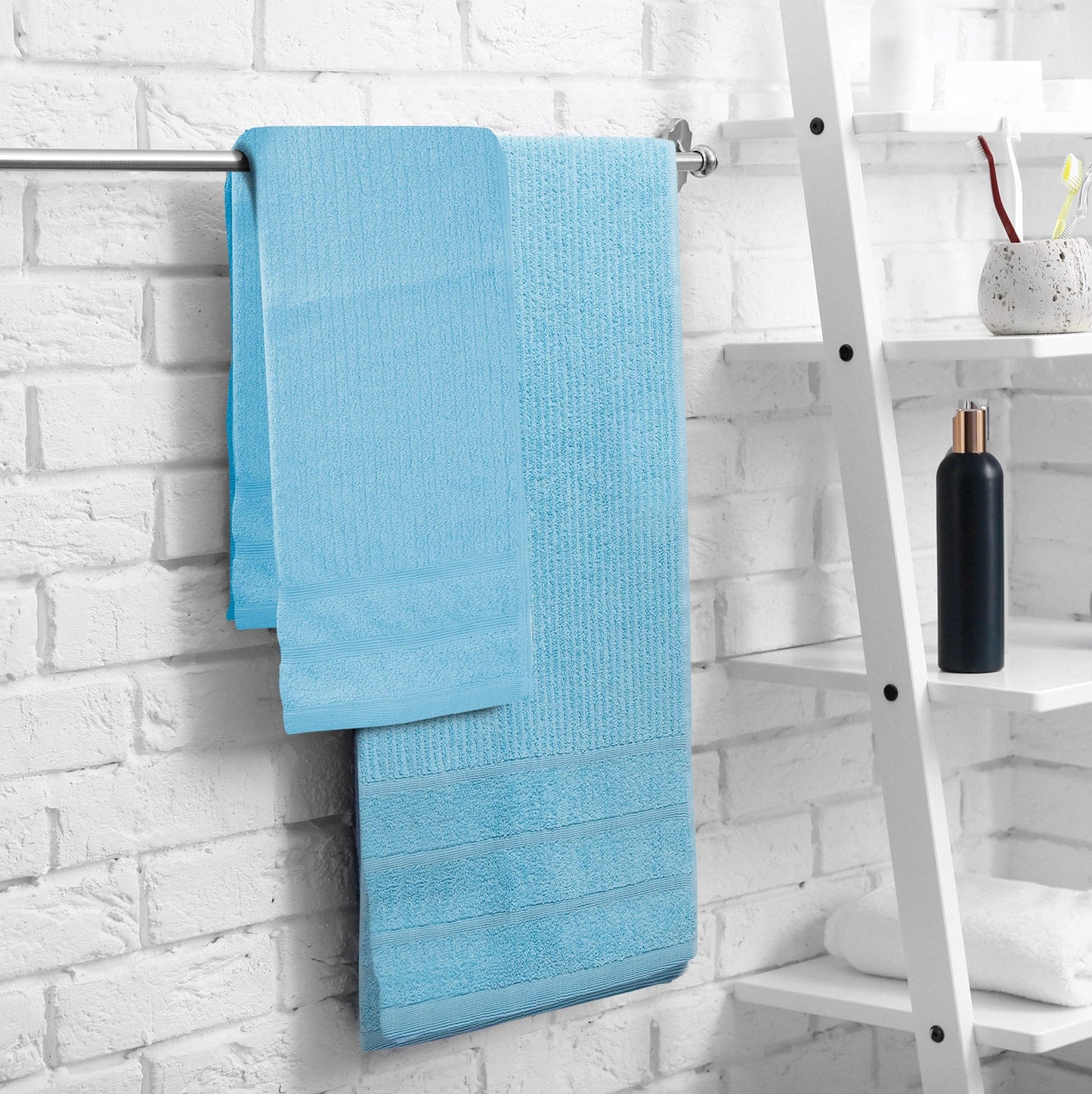 Royal Comfort Eden Egyptian Cotton 600 Gsm 8 Piece Towel Pack Aqua