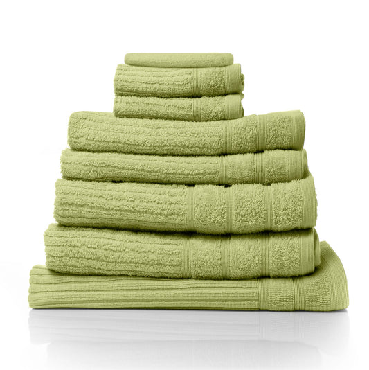 Royal Comfort Eden Egyptian Cotton 600 Gsm 8 Piece Towel Pack Spearmint