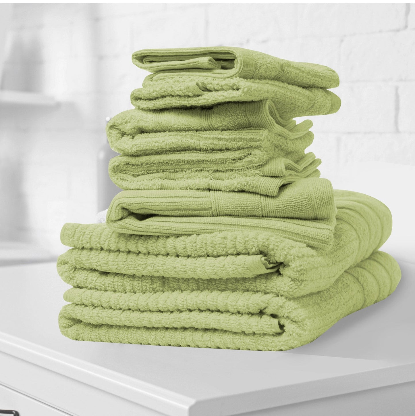 Royal Comfort Eden Egyptian Cotton 600 Gsm 8 Piece Towel Pack Spearmint