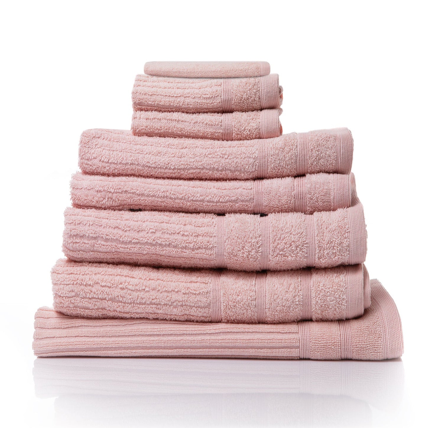 Royal Comfort Eden Egyptian Cotton 600 Gsm 8 Piece Towel Pack Blush