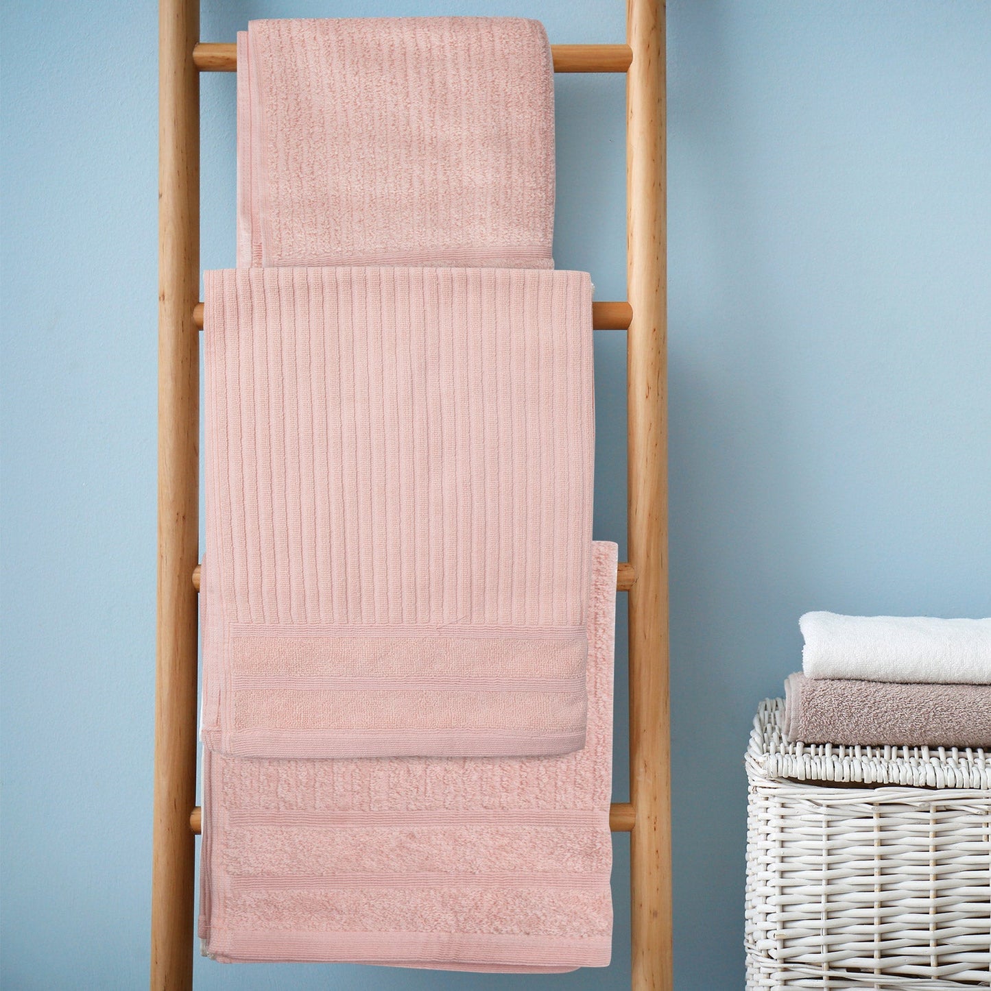 Royal Comfort Eden Egyptian Cotton 600 Gsm 8 Piece Towel Pack Blush