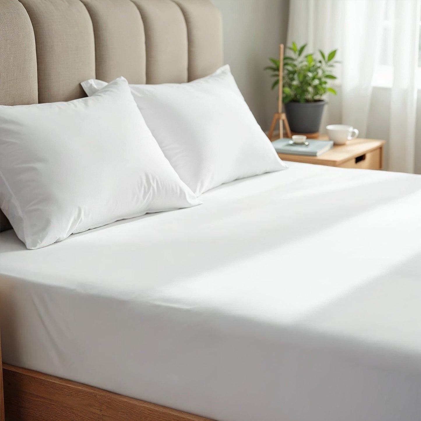 Royal Comfort 1500 Tc Cotton Rich Fitted Sheet 3 Pc Set Double White