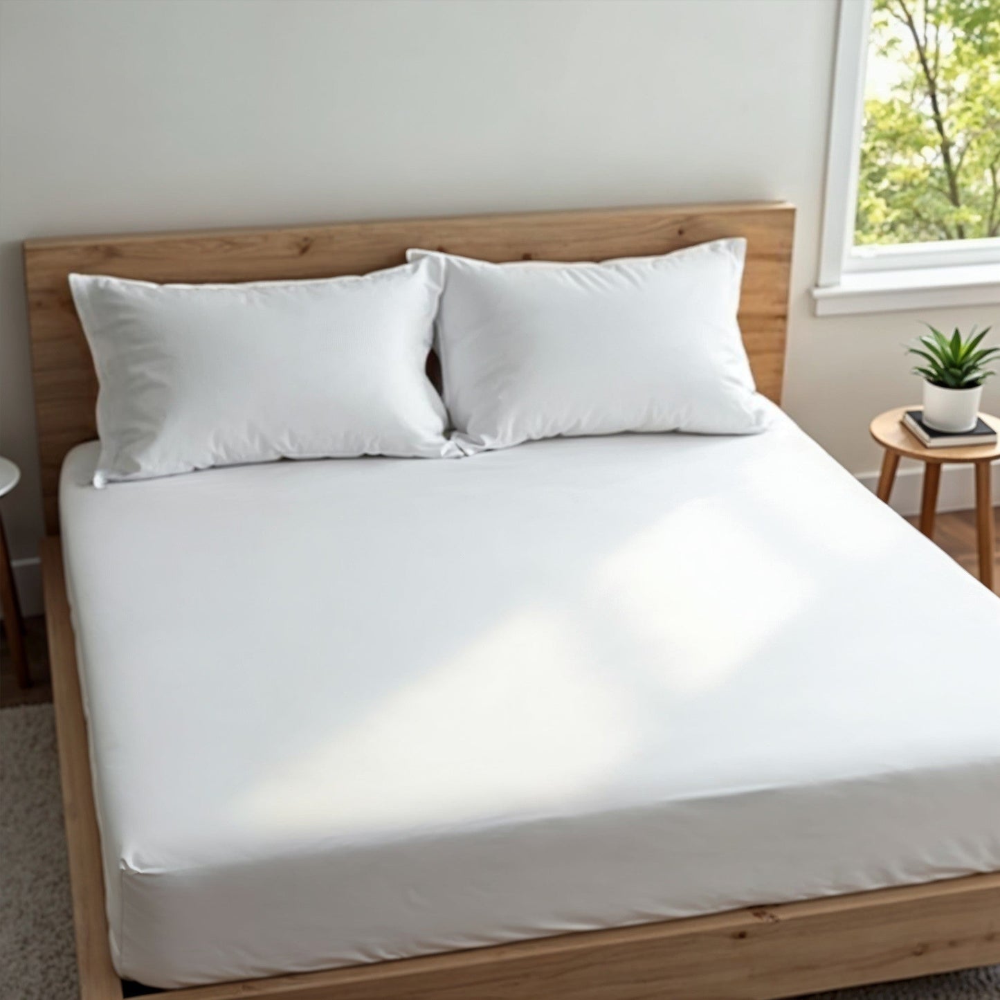 Royal Comfort 1500 Tc Cotton Rich Fitted Sheet 3 Pc Set Double White