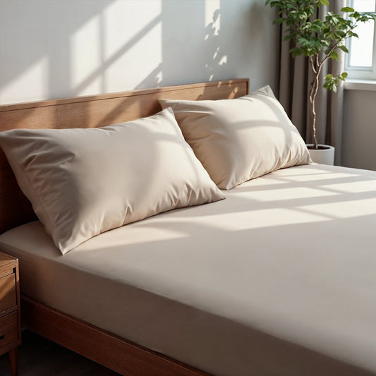 Royal Comfort 1500Tc Cotton Rich Fitted Sheet 3 Pc Set Double Stone