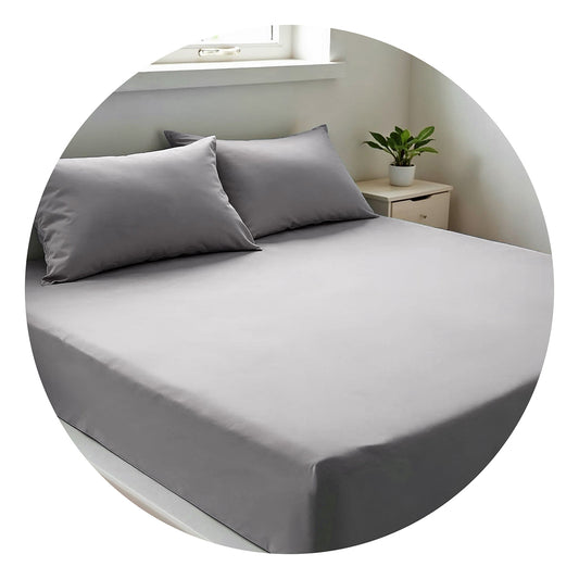 Royal Comfort 1500Tc Cotton Rich Fitted Sheet 3 Pc Set Double Indigo