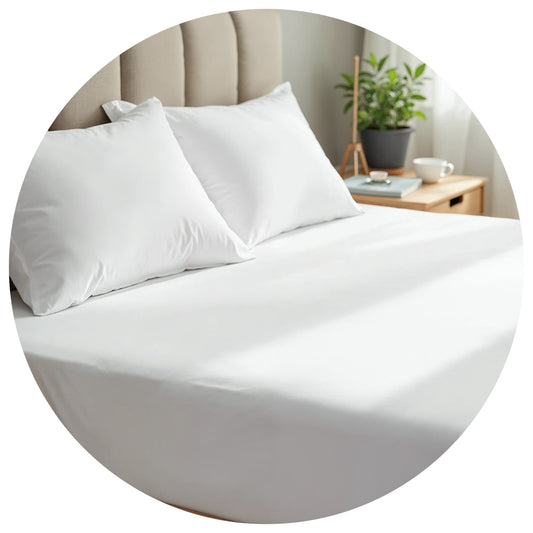 Royal Comfort 1500 Tc Cotton Rich Fitted Sheet 3 Pc Set Double White