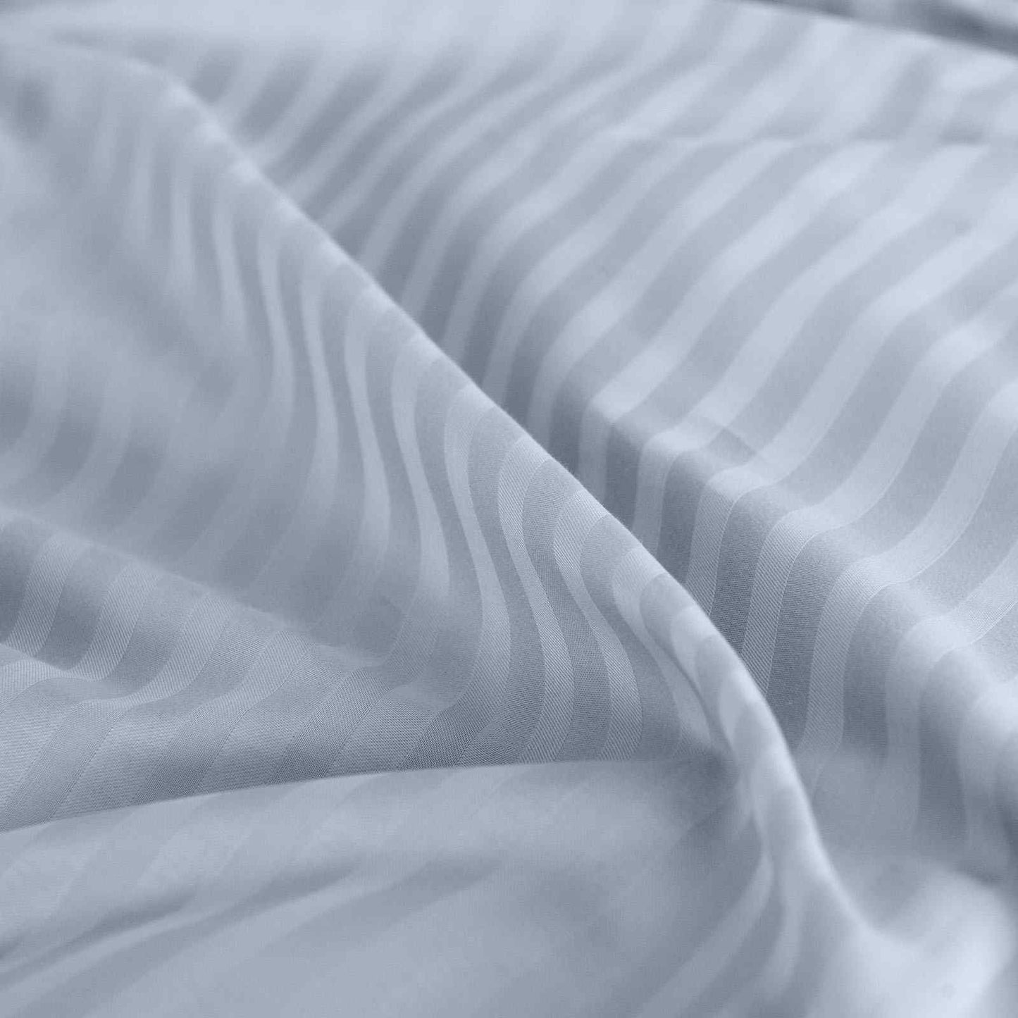 Royal Comfort 1200 Thread Count Damask Stripe Cotton Blend Sheet Sets King Blue Fog